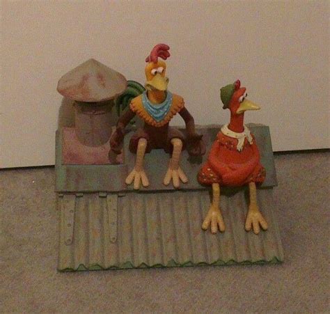 Chicken Run Dreamworks Aardman Message Mate talking Ginger & Rocky on roof | #1779492836