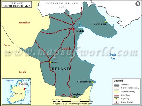 Map of County Louth Ireland | County Louth Map