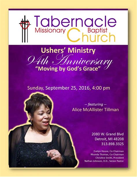 Usher’s Ministry – 94th Anniversary September 25, 2016, 4:00 pm ::: A Place to Belong, Not Just ...