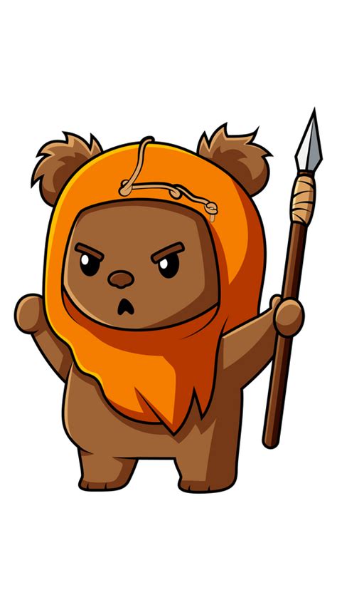 Star Wars Ewok And Spear Sticker | Star wars stickers, Star wars ...