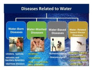 4 Types of Water Related Diseases : Water Borne, Water Based, Water Vector & Water Washed ...