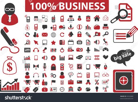 100 Business Signs Vector Stock Vector (Royalty Free) 50352880 ...