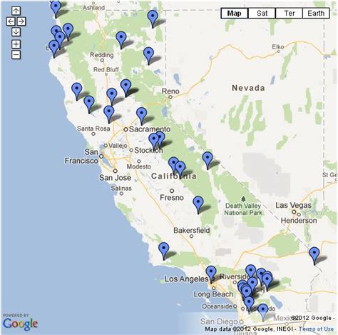 Indian Casinos In California Map