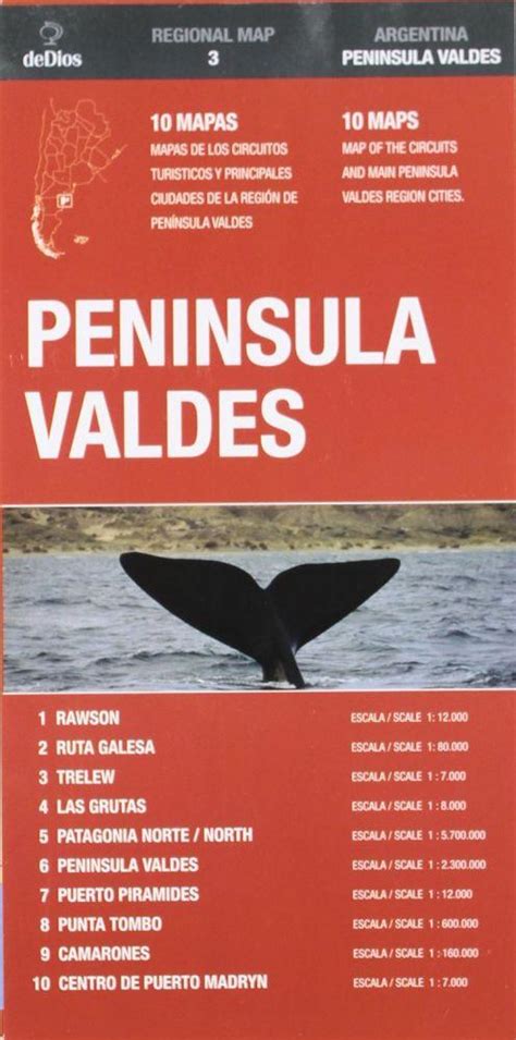 Península Valdés Regional Map por De Dios em Turismo e Viagem | Sur Livro