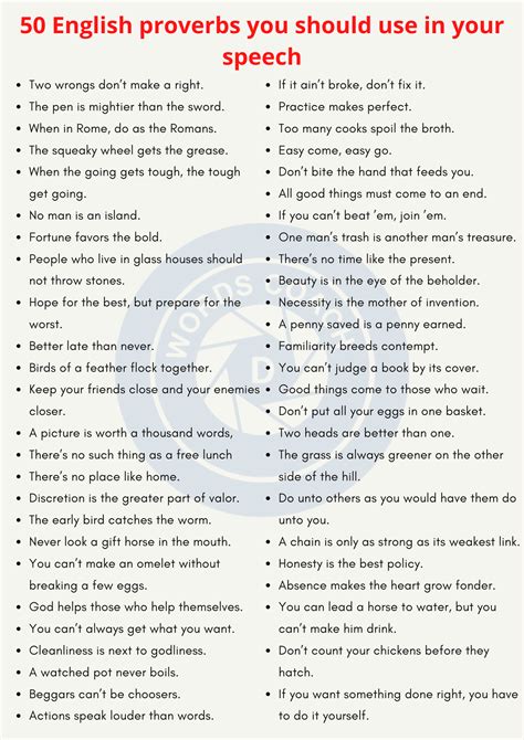 50 English proverbs you should use in your speech - Word Coach