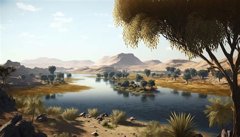 Premium Photo | Nile river of egypt illustration