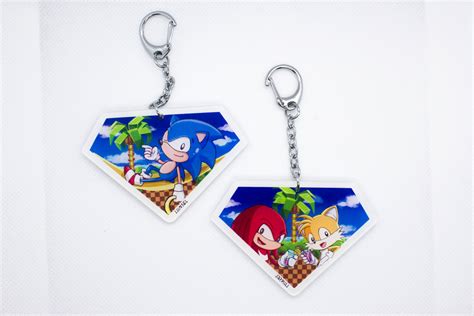 Sonic The Hedgehog keychain classic videogame | Etsy