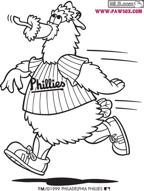 Phillies Phanatic Coloring Page - Coloring Home