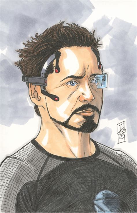 Tony Stark Cartoon Drawing