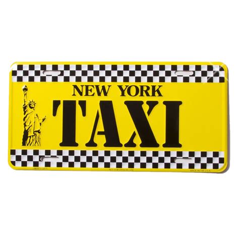 New York Taxi License Plate