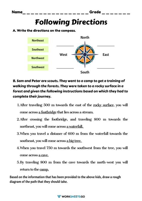 Following Directions Worksheets | WorksheetsGO