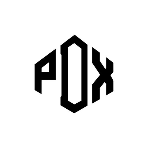 PDX letter logo design with polygon shape. PDX polygon and cube shape logo design. PDX hexagon ...