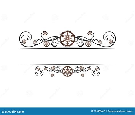 Elegant Floral Steampunk Border Stock Vector - Illustration of grunge ...