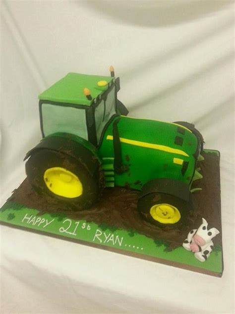 John Deere Tractor - Decorated Cake by Putty Cakes - CakesDecor