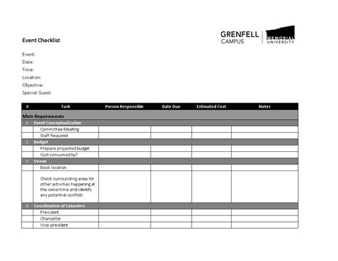 Event Checklist Excel - How to create an Event Checklist Excel ...