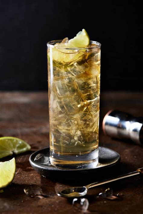 Classic Whiskey Ginger Cocktail (just 3 ingredients!) - Garnish with Lemon