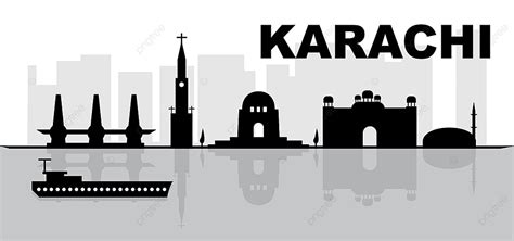 Karachi Vector Skyline Background, Building, Cityscape, Sky Background ...