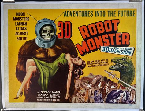 ROBOT MONSTER Linen Backed 1950's Sci-Fi Movie Poster - Original ...