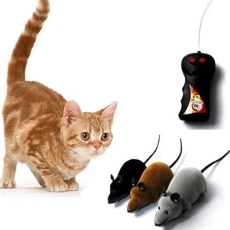 1Pc Cute RC Wireless Remote Control Rat Mouse Cat Toy Mini Rats Toy For ...