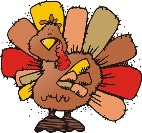 Colorful Turkey Drawing clipart free image download