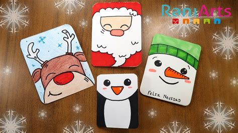 DIBUJA TUS TARJETAS - TARJETAS SUPER FÁCILES DE NAVIDAD - DIY - Easy Christmas Cards - YouTube