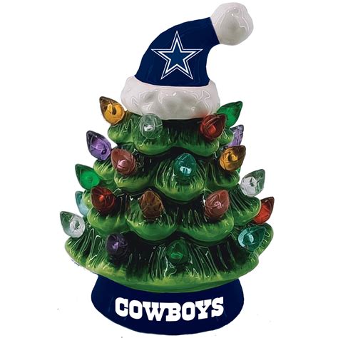 Dallas Cowboys 8" Light Up Ceramic LED Christmas Tree - Walmart.com