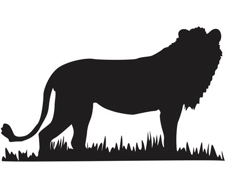 silhouette of a male lion 12933189 PNG