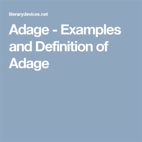 Adage - Examples and Definition of Adage Start Writing, Writing Tips ...