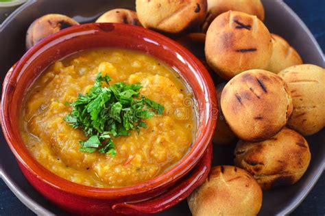 Indian Street Food from Bihar - Litti Chokha Stock Image - Image of ...