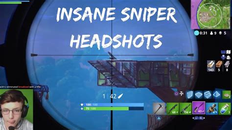 Insane Sniper Headshots! (Fortnite Battle Royale) - YouTube