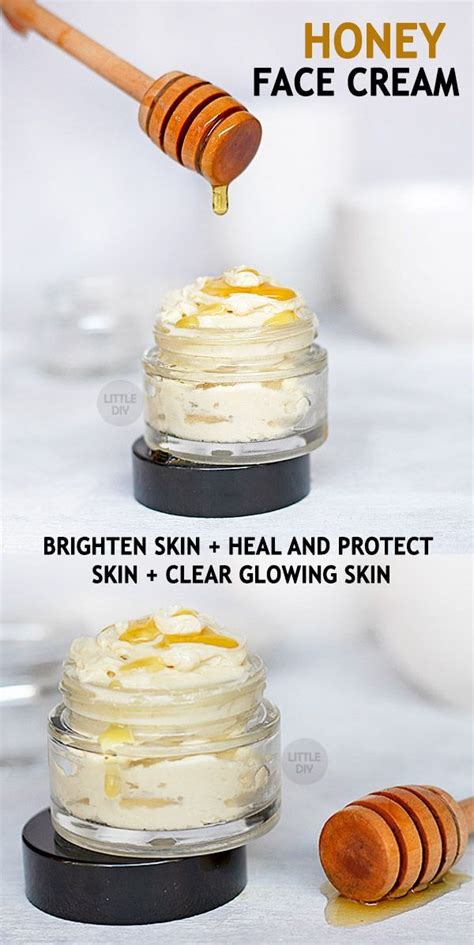 Honey Face Cream for Smooth and Healthy Skin - LITTLE DIY #healthyskin Honey works wonders on ...