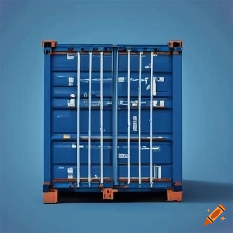Blue shipping container