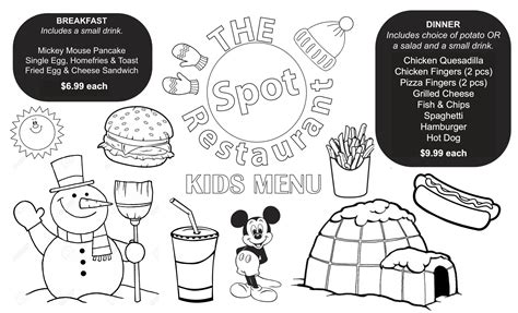 Menu - The Spot Restaurant