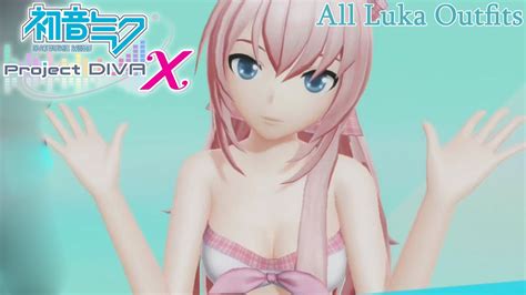 Hatsune Miku: Project Diva X - All "Megurine Luka" Outfit Modules ...