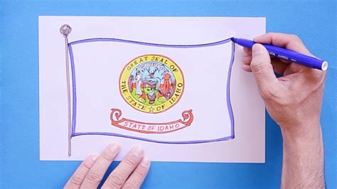 How to draw the Flag of Idaho State - YouTube