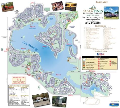 Park Maps | Sandy Pines RV Resort & Campground Map | West Michigan