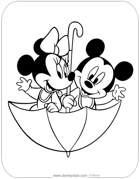 Coloring Pages Baby Mickey And Minnie Mouse