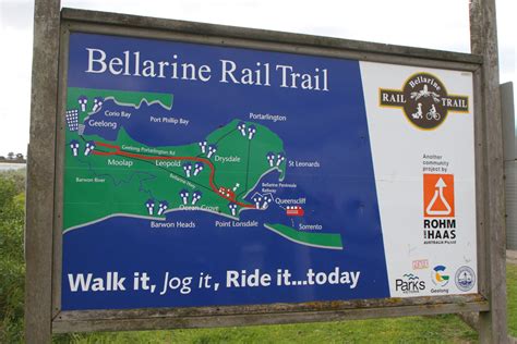 'Bellarine Rail Trail' signage at Queenscliff station - Wongm's Rail Gallery