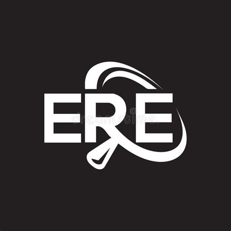 Ere Letter Logo Design on Black Background Ere Creative Initials Letter Logo Conceptere Letter ...