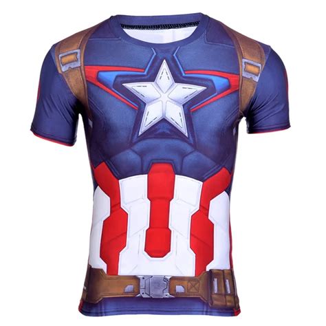 Alisister New Fashion Captain America Tshirt For Men's 3D T shirt Top ...