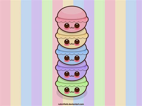 Macaroon Desktop Wallpaper Coloured Icing by rubinfield on DeviantArt