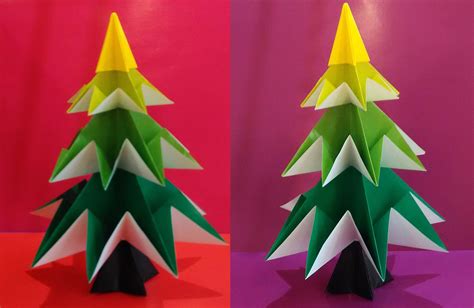 Origami Christmas Tree (Jo Nakashima). Easy origami. Christmas ...