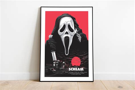 Póster de película retro Scream enmarcado 1996 Ghostface Wall - Etsy España