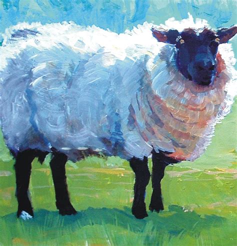 Sheep Painting Painting by Mike Jory - Fine Art America