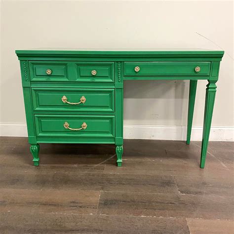 Writing Desks | Lacquer desk, Painted french provincial furniture, Green painted furniture