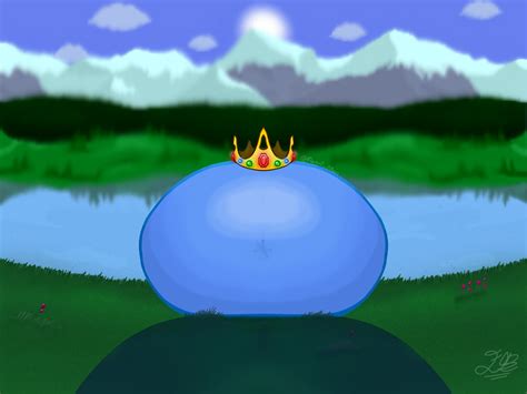 King Slime art i made : r/Terraria