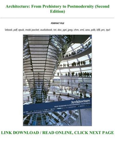 [PDF] [DOWNLOAD] Architecture: From Prehistory to Postmodernity (Second Edition) *Full Online