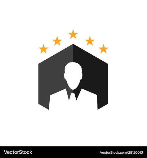 Ceo logo graphic design man with suit businessman Vector Image