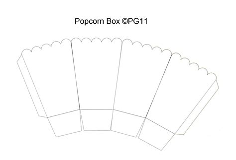 Popcorn Box Template Svg Free