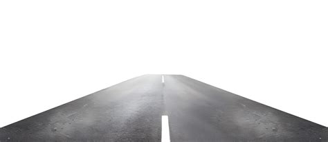 A straight road stretching into the distance on a transparent background. 24073568 PNG